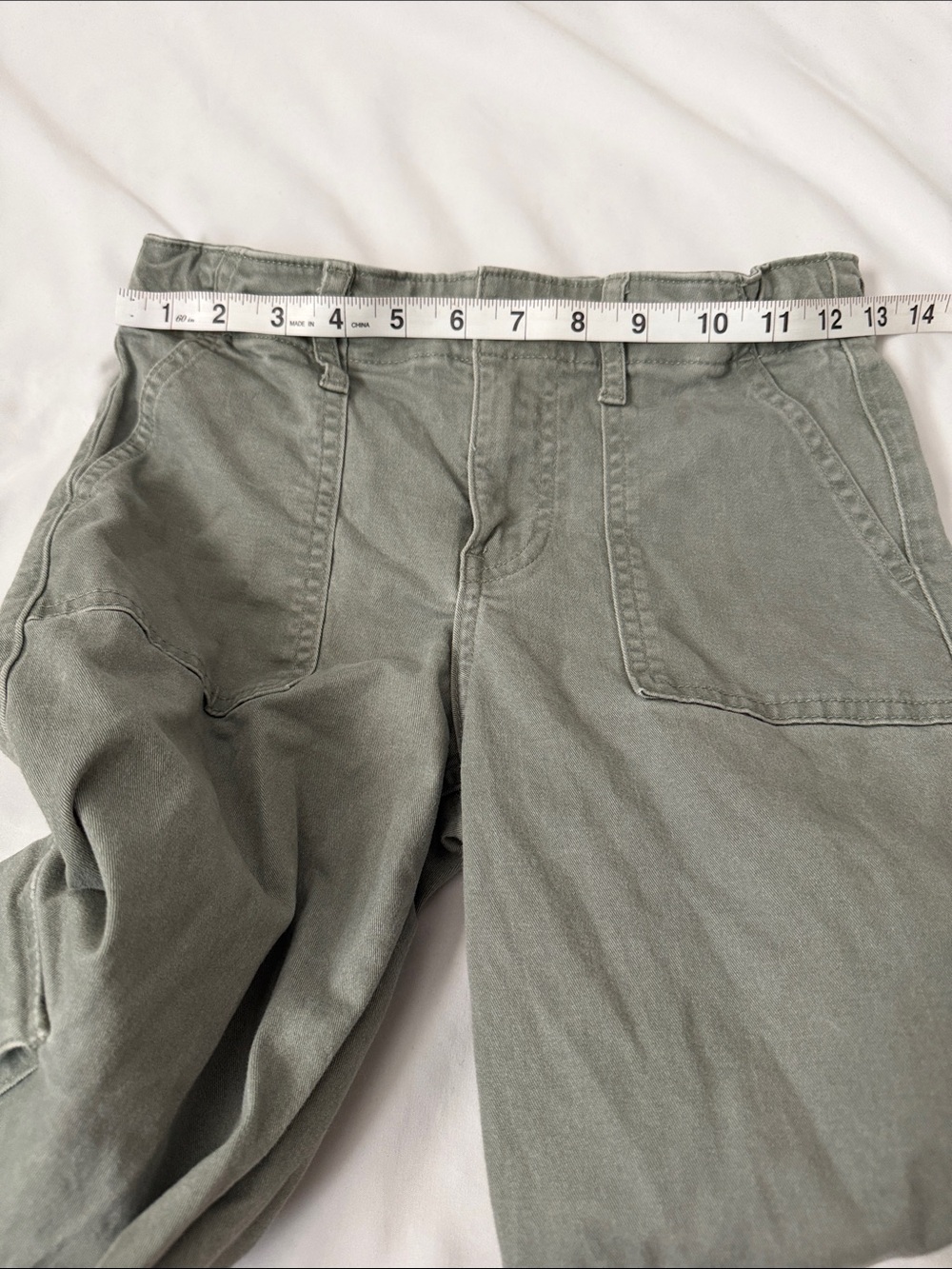 abercrombie kids light Olive Cargo Pants with Patch Pockets - Picture 7 of 7